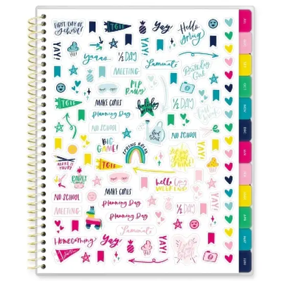 Emily Ley for At-A-Glance 9.25"x11.25" 2025-2026 Weekly/Monthly Happy Stripe Teacher Large Planner, Teacher Supplies image {6}
