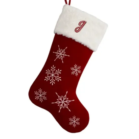 Personalization Mall Winter Wonderland Embroidered Initial Christmas Stocking image {11}