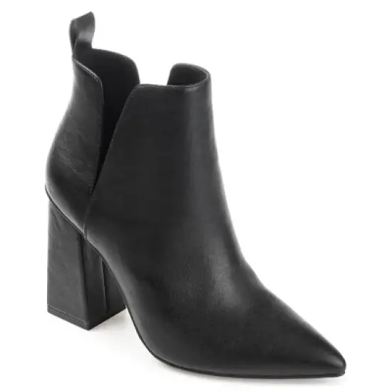 Journee Collection Womens Neima Pointed Toe Block Heel Ankle Booties image {9}