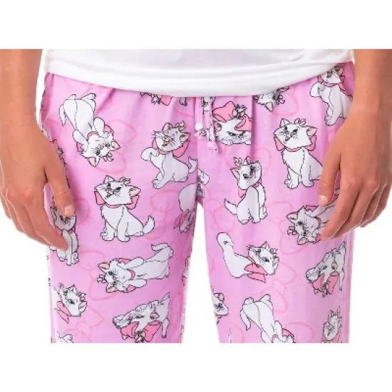 Disney Adult Aristocats Marie Expressions and Bows Pajama Sleep Lounge Pants image {3}