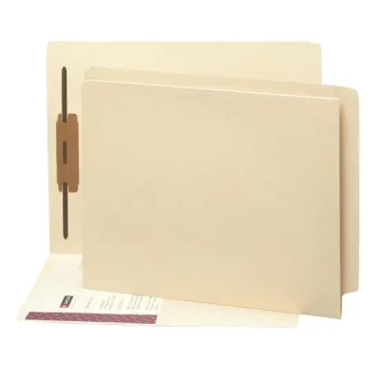 Smead End Tab Pocket Folder with Fastener, Straight-Cut Tab, 1 Pocket, Letter Size, Manila, 50 per Box (34100) image {10}