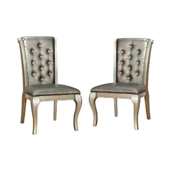 2pk Samantha Tufted Scrolled Back Side Dining Chair - HOMES: Inside + Out image {5}