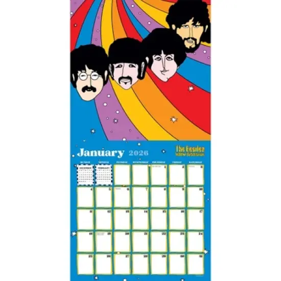 TF Publishing 13.5"x14.5" 2026 The Beatles Yellow Submarine Wall Calendar image {5}