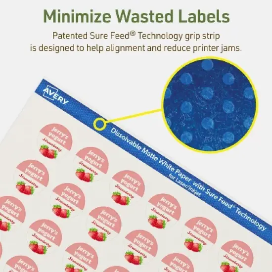Avery Dissolvable Labels, 1" Diameter Round image {8}