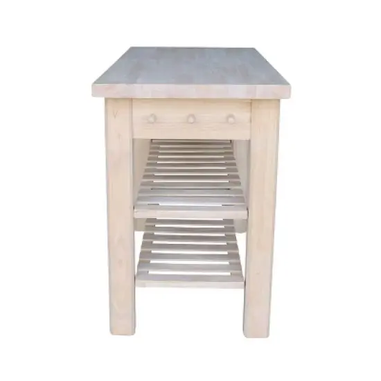 Sasha Kitchen Island - Unfinished - International Concepts image {3}