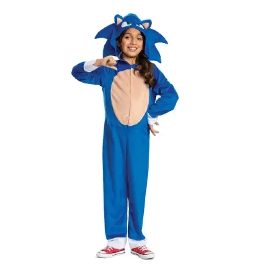 Sega Kids' Sonic the Hedgehog Movie 3 Halloween Costume Jumpsuit Blue image {3}
