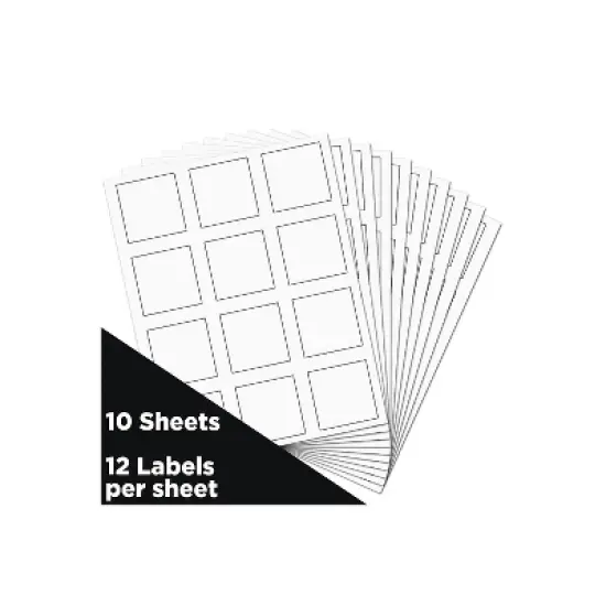 JAM Paper Square Address Labels 2 x 2 White 120/Pack (367831069) image {2}
