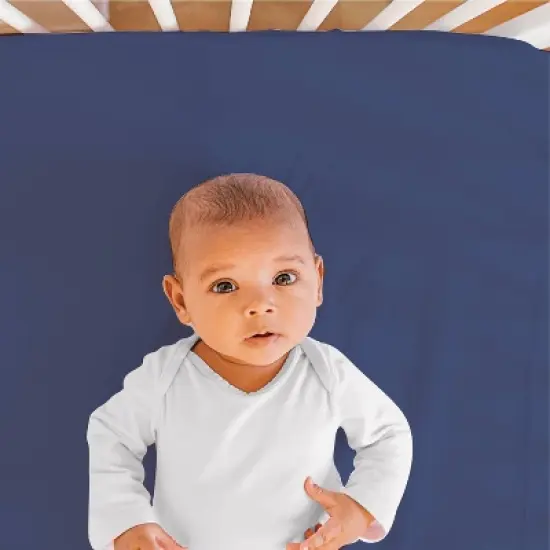 The Peanutshell Fitted Crib Sheets - Blue Nautical - 4pk image {6}