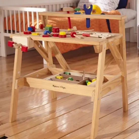 Melissa & Doug Solid Wood Project Workbench Play Building Set image {4}