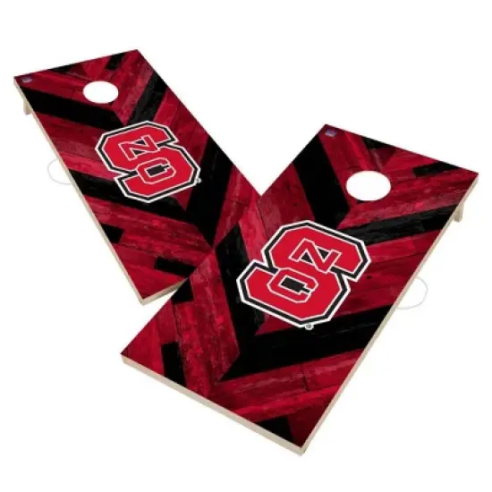 NCAA NC State Wolfpack 2'x4' Solid Wood Cornhole Board image {1}
