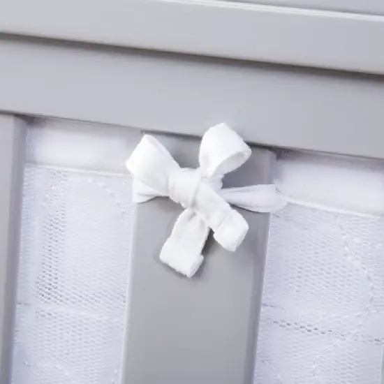 BreathableBaby Breathable Mesh Crib Liner - Deluxe Sheer Quilted Collection - Clouds image {8}