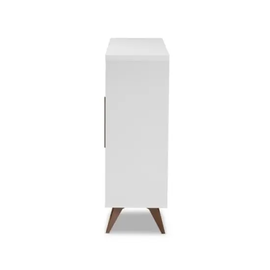 Pietro Finished Wine Cabinet White/Brown - BaxtonStudio image {3}
