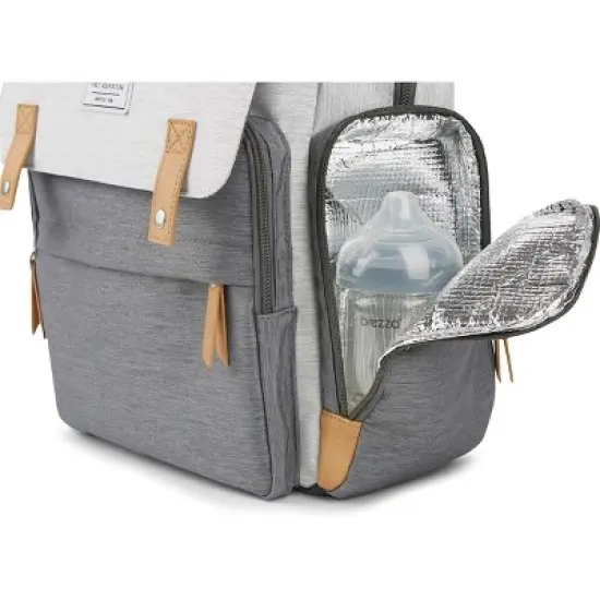 Eddie Bauer Cascade Back Pack Diaper Bag - Black/Gray image {4}