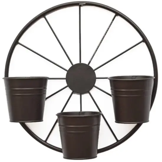 The Lakeside Collection Wagon Wheel Fence or Planter - Planter image {2}