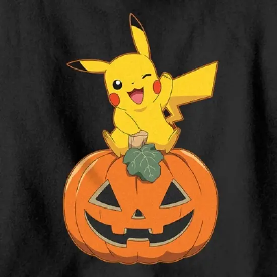 Boy's Pokemon Halloween Jack-O'-Lantern Pikachu Pull Over Hoodie image {1}