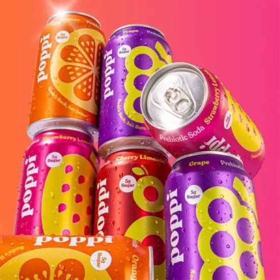 Poppi Fruit Prebiotic Beverage Variety Pack - 8pk/12 fl oz Cans image {3}
