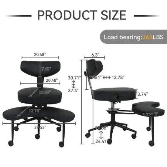 ELECWISH Functional Chair with 360&deg; Footrest & Reclining Back image {7}
