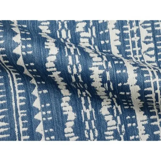 7' x 10' Outdoor Rug Striped Fringe Blue - Threshold&trade; image {2}