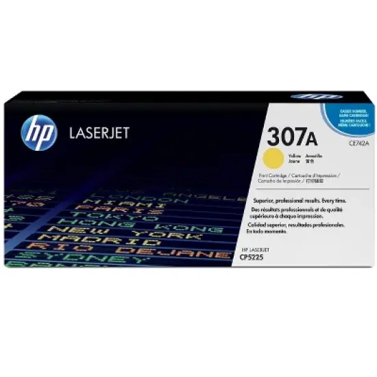 HP 307A Yellow Original LaserJet Toner Cartridge, ~7,300 pages, CE742A image {7}