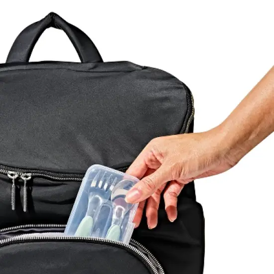 OXO 2pc Tot Stainless Steel On the Go Fork and Spoon Set - Opal image {7}