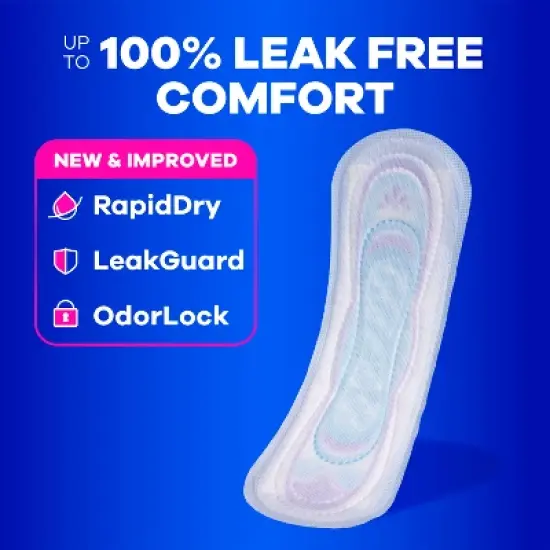 Always Ultra Thin Pads Size 1 Regular Absorbency Unscented - 44ct image {2}