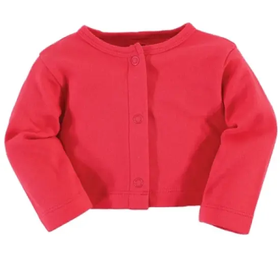 Touched by Nature Baby and Toddler Girl Organic Cotton Dress and Cardigan 2pc Set, Poppy image {2}