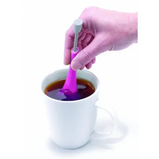 Jokari Loose Leaf Tea Infuser with Squeeze Pump for Full Bodied Tea also Use with Tea Bags image {3}