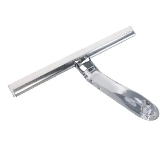 Shower Squeegee with Clear Acrylic Handle Stainless Steel - Bath Bliss image {1}