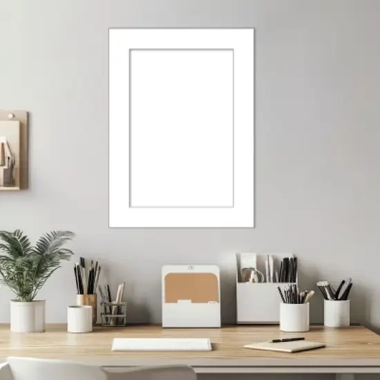 Amanti Art Wedge White Framed Dry Erase Magnetic Board image {5}