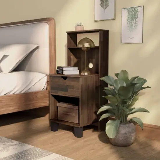 Loreman 1 Drawer Nightstand - miBasics image {7}