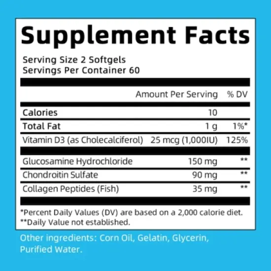 Mulittea Glucosamine Chondroitin Joint Support Complex &ndash; For Healthy Joints, Hair, Skin & Nails image {1}