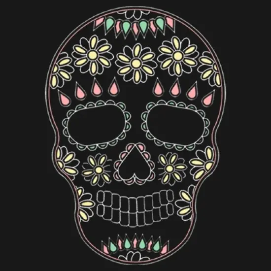 Girl's Lost Gods Halloween Sugar Skull T-Shirt image {1}