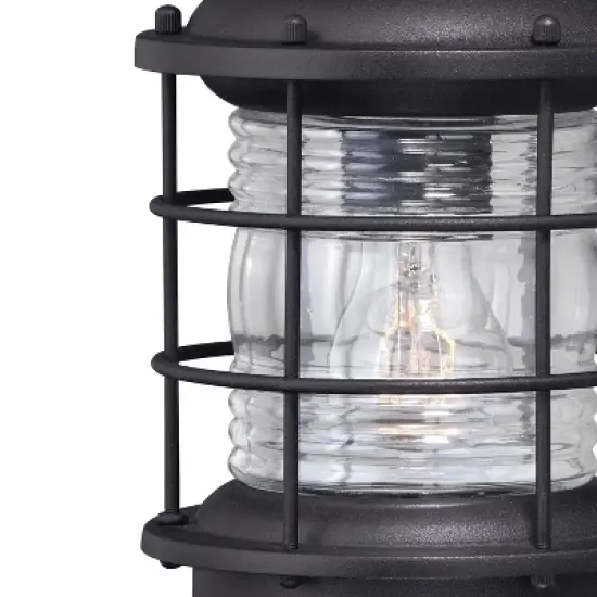 VAXCEL Hyannis Black Motion Sensor Dusk to Dawn Coastal Outdoor Wall Light image {10}