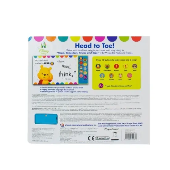 Disney Baby Winnie the Pooh - Head to Toe! Listen and Learn 10-Button Sound Board Book image {3}