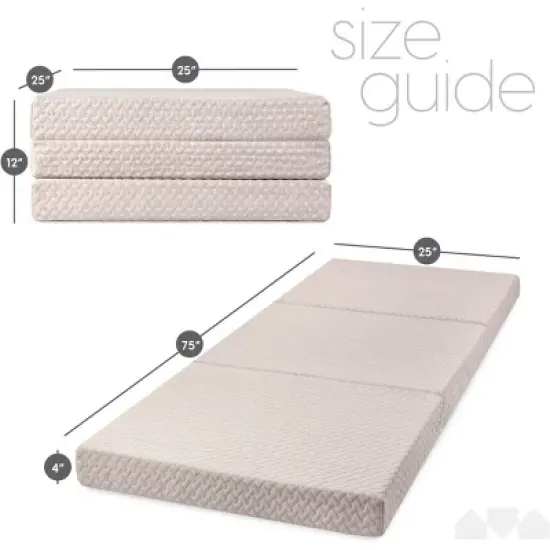 Milliard 4 Inch Premium Tri-fold Memory Foam Mattress image {2}