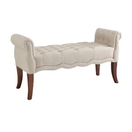 Madison Roll Arm Bench - Linon image {2}