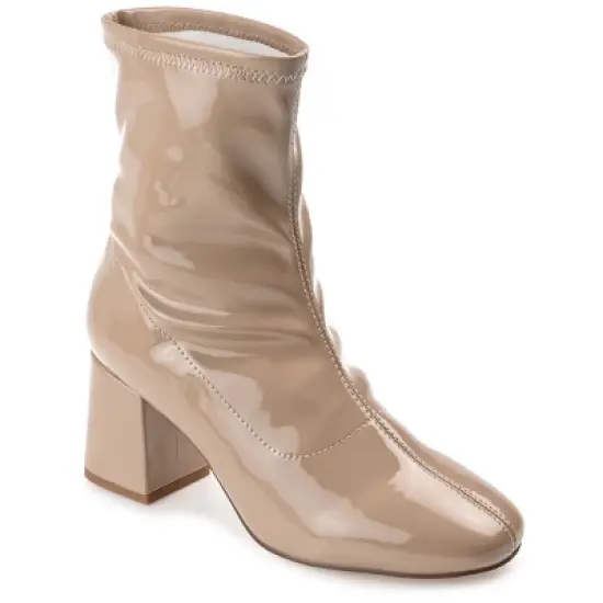 Journee Collection Womens Reice Square Toe Block Heel Ankle Booties image {13}