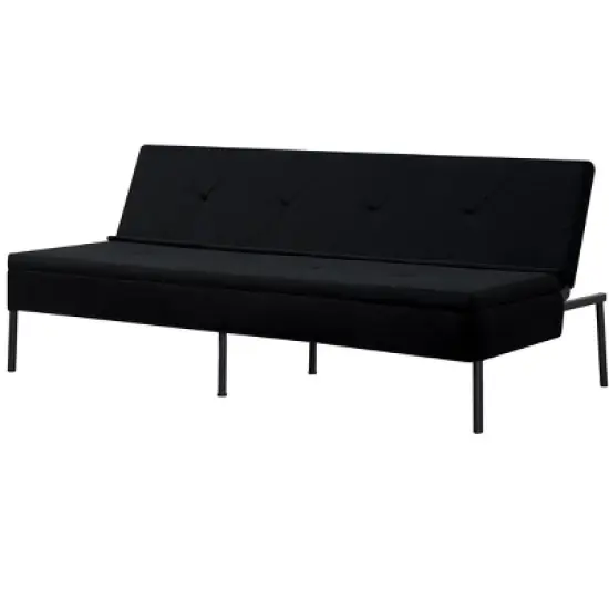 DOMETOUR  Convertible Futon Sofa Bed, Adjustable Back Upholstered Sleeper for Living Room Bedroom Furniture image {4}