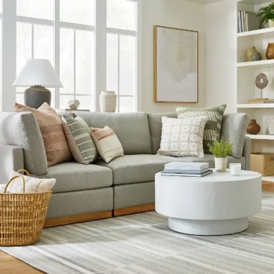 3pc Woodland Hills Modular Sofa Light Gray - Threshold&trade; designed with Studio McGee image {1}