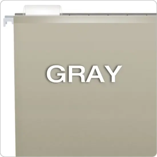 Pendaflex Reinforced Hanging Folders 1/5 Tab Letter Gray 25/Box 415215GRA image {2}
