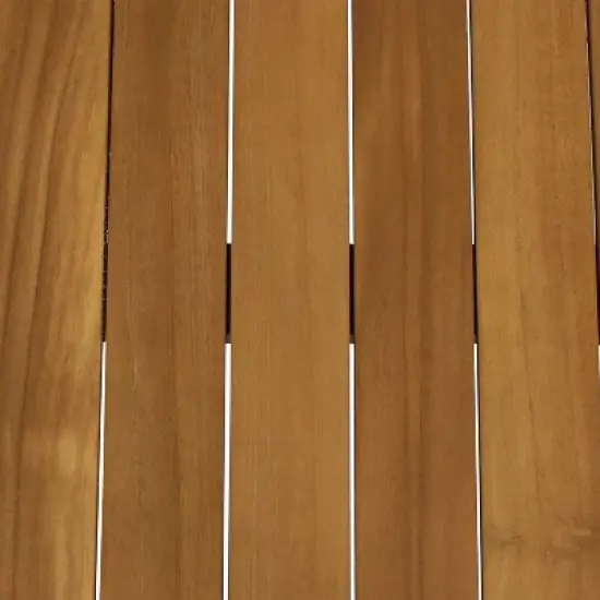 Sunnydaze Outdoor Solid Teak Wood with Light Stained Finish Rectangular Coffee Table - 44" - Light Brown image {3}