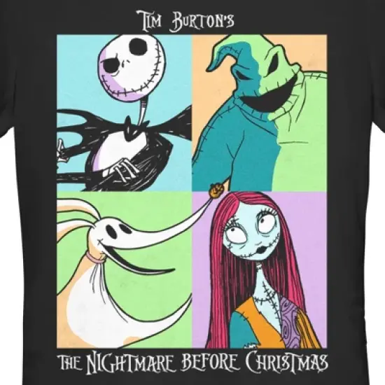 Junior's The Nightmare Before Christmas Group Character Portraits T-Shirt image {1}