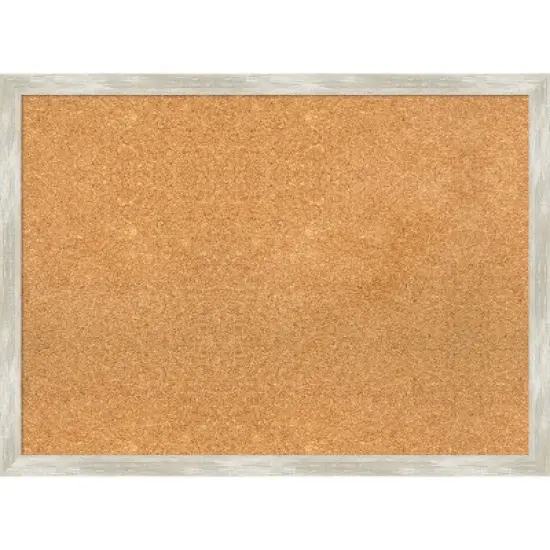 Amanti Art Crackled Metallic Narrow Framed Corkboard, Natural Cork image {8}