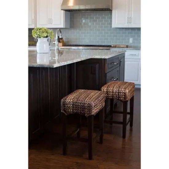 BirdRock Home Seagrass Backless Counter Stool - Espresso image {3}