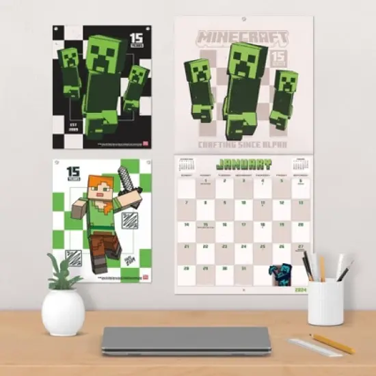 Trends International Inc. 2023-24 Wall Calendar 12.62"x12.37" Minecraft - 15th Anniversary Collector's Edition image {7}