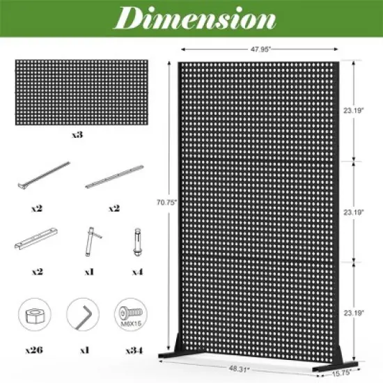 Galvanized Steel Screen And Panels, DIY Decoration Utility Room Divider, Free Standing Metal Screen image {4}