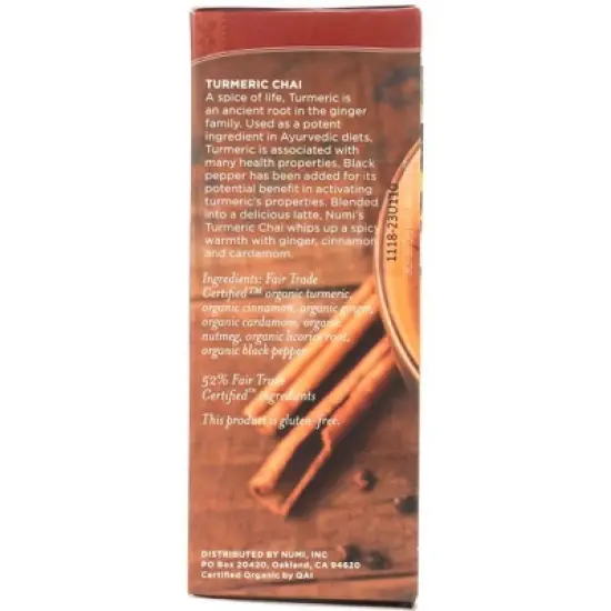 Numi Turmeric Chai Golden Latte Tea - Case of 6/2.12 oz image {3}