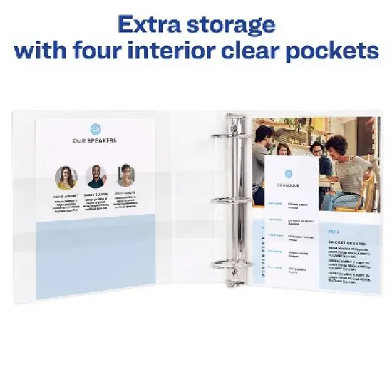 Avery Heavy-Duty View Binder w/Locking EZD Rings 3" Cap Chartreuse 79779 image {5}