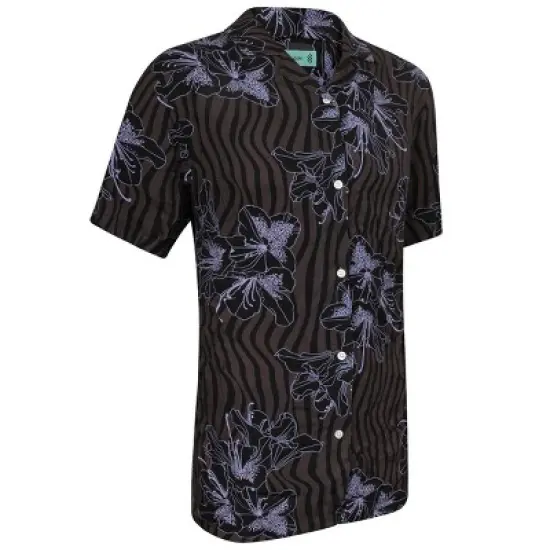Mio Marino Mens Casual Button-Down Hawaiian Short Sleeve Shirt image {6}