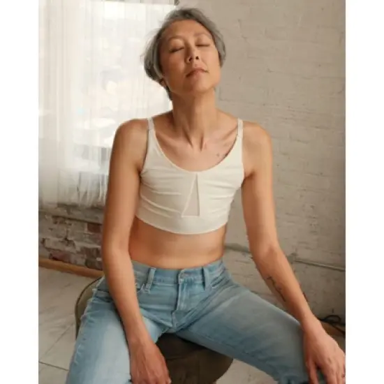 AnaOno Women's Post-Surgery Soft Leslie Leisure Bralette Black - Large image {6}